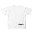 workout,chillout.のwo,co. plank フルグラフィックTシャツの背面