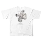 クラゴネストレアのツノツノザホワイト フルグラフィックTシャツの背面