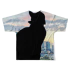  HARU-NYANKOの夢うつつねこ All-Over Print T-Shirt :back