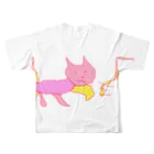 水草の猫マン6 All-Over Print T-Shirt :back