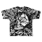toy.the.monsters!のスカル　チェーン　白黒 All-Over Print T-Shirt :back