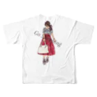 LOVE lovelyのLOVE  ショッピング フルグラフィックTシャツの背面