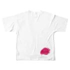 HoneyMonsterのハニモンバニーちゃん（おぴんく） All-Over Print T-Shirt :back