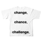 3ch．shopの『3ch.』-White- All-Over Print T-Shirt :back