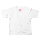 松や SUZURI店のSAKURA FUBUKI All-Over Print T-Shirt :back