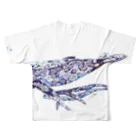 eARThのWHALE CRYING　フルグラ フルグラフィックTシャツの背面