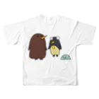 ぺけ丸のコウテイペンギンの赤ちゃん　 フルグラフィックTシャツの背面