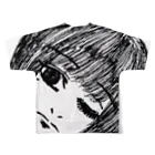 古春一生(Koharu Issey)の傾げる生首ちゃん。 フルグラフィックTシャツの背面