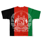大のアフガニスタン国旗 全柄 フルグラフィックTシャツの背面