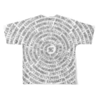 ふじたりあんの 円周率(白地) All-Over Print T-Shirt :back