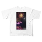 猫生活の夏の花火 All-Over Print T-Shirt :back