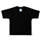  花金魚園の菊の器　黒 All-Over Print T-Shirt :back
