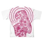 天獄堂のSisterOfFlower All-Over Print T-Shirt :back