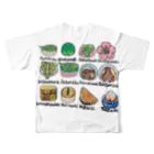 梨菜🍡和菓子屋修行中の和菓子柄 フルグラフィックTシャツの背面