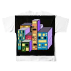 yuNoのUnsleeping town. All-Over Print T-Shirt :back