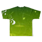 神十田ツイッターまとめフォームのイラストTシャツ《緑》 フルグラフィックTシャツの背面