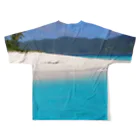 神十田ツイッターまとめフォームの穏やかな南国のビーチ All-Over Print T-Shirt :back