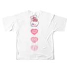 アジサイの織のおすましBunny いちご味 All-Over Print T-Shirt :back