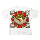 まめるりはことりの感謝感激オカメインコ【まめるりはことり】 All-Over Print T-Shirt :back