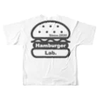 メガネ@バーガーけんきゅういんのHambuger Lab. 2 All-Over Print T-Shirt :back