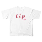 lipのリップTシャツ All-Over Print T-Shirt :back