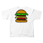 Halloween のhamburger フルグラフィックTシャツの背面