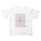 rilybiiの線画＊チューリップ＊pink All-Over Print T-Shirt :back