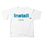 volcoのinstall フルグラフィックTシャツの背面