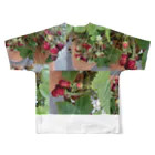 メロンのワイルドストロベリー③(フラワー) All-Over Print T-Shirt :back