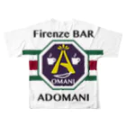 FirenzeBAR ADOMANIの背面イタリアカラー　ロゴ フルグラフィックTシャツの背面