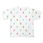 ハコベラのハコベラ　ロゴＴシャツ All-Over Print T-Shirt :back