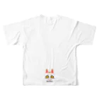 トンガリゴートの妖気な福ちゃん フルグラフィックTシャツの背面