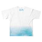 源湯(みなもとゆ 通称:げんゆ)の【1周年】kameさんデザイン（両面ver.） All-Over Print T-Shirt :back
