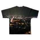 でおきしりぼ子の実験室のNight Scape All-Over Print T-Shirt :back