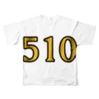 oj-510のS-series【黄金】 All-Over Print T-Shirt :back