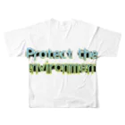 さかのProtect the environment フルグラフィックTシャツの背面