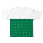 まるいねこのハートカットTシャツ 〜 Green 〜 フルグラフィックTシャツの背面