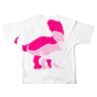 PINK　DINOSAURのぴんくだいなそー フルグラフィックTシャツの背面