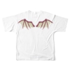 せきね まりののドラゴンの羽 All-Over Print T-Shirt :back