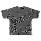 ancoooのop art checkered All-Over Print T-Shirt :back