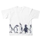 K.tskdのpenguin  dance フルグラフィックTシャツの背面