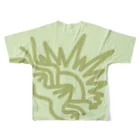 森と樅の金の山（緑） フルグラフィックTシャツの背面