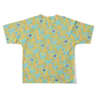 イラストレーター おおでゆかこのmint & bear - yellow フルグラフィックTシャツの背面