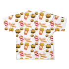 lattuga-sferaのファストフードセット All-Over Print T-Shirt :back