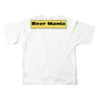 Beer Maniaのうさぎのブラックパール フルグラフィックTシャツの背面