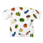 麦畑の野菜イラストvegetable All-Over Print T-Shirt :back