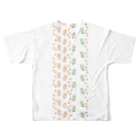 ぴより子のおみせのふたりのあしあと（縦） All-Over Print T-Shirt :back