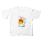 もふもふひつじ 憩いの広場のもふもふひつじ ランチタイム All-Over Print T-Shirt :back