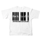 2BaSIC3のbarcode フルグラフィックTシャツの背面