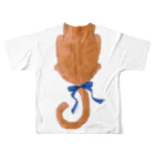おとぼけ姉さんSHOPの愛猫のしっぽ All-Over Print T-Shirt :back